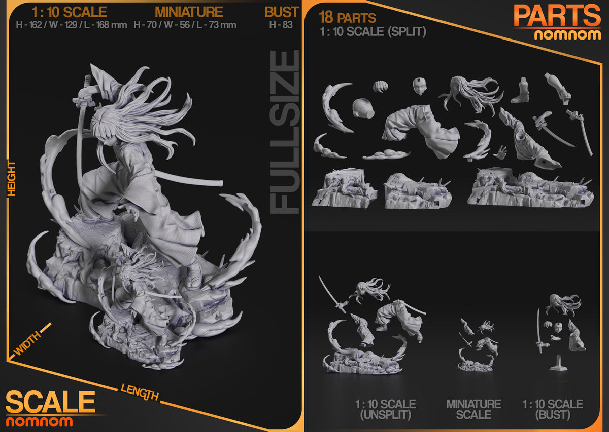 Mist Samurai resin garage kit - product image by NomNom Figures