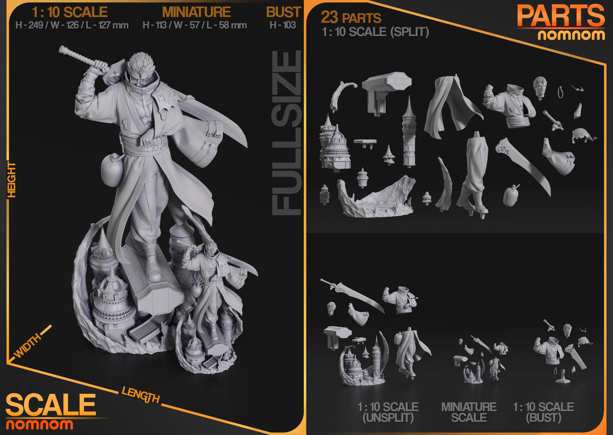 Grizzled Swordsman resin garage kit - product image by NomNom Figures