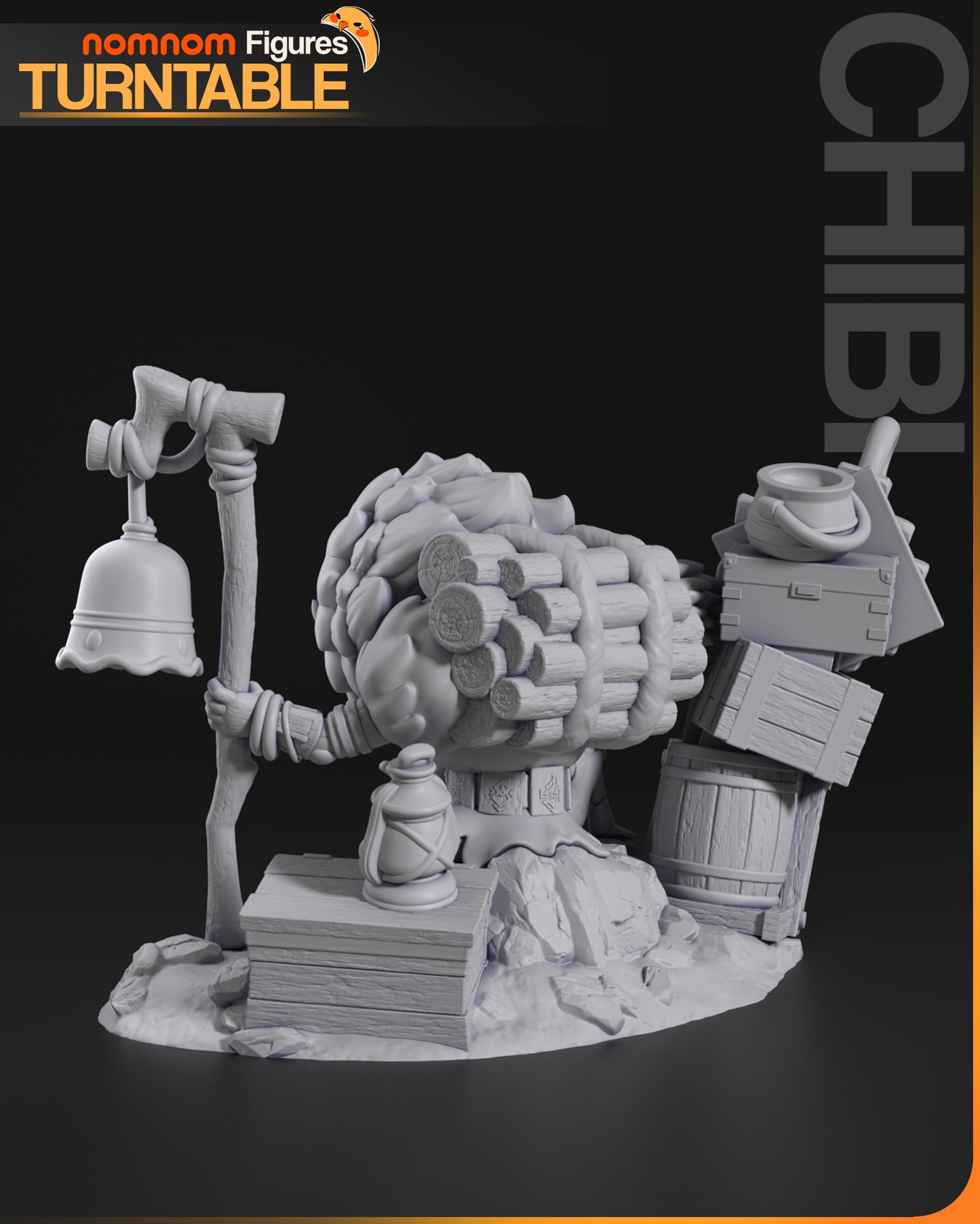 Chibi Tribal Warrior Diorama