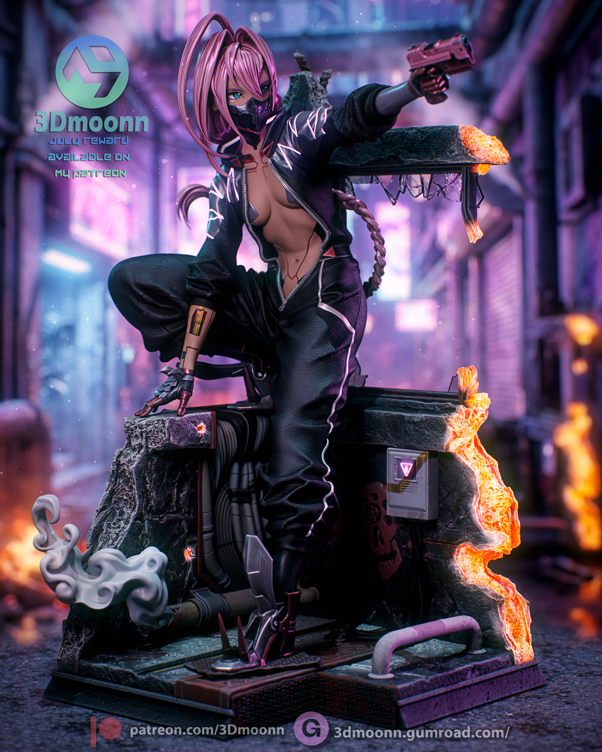 Cybernetic Rogue resin garage kit - product image by 3DMoonn