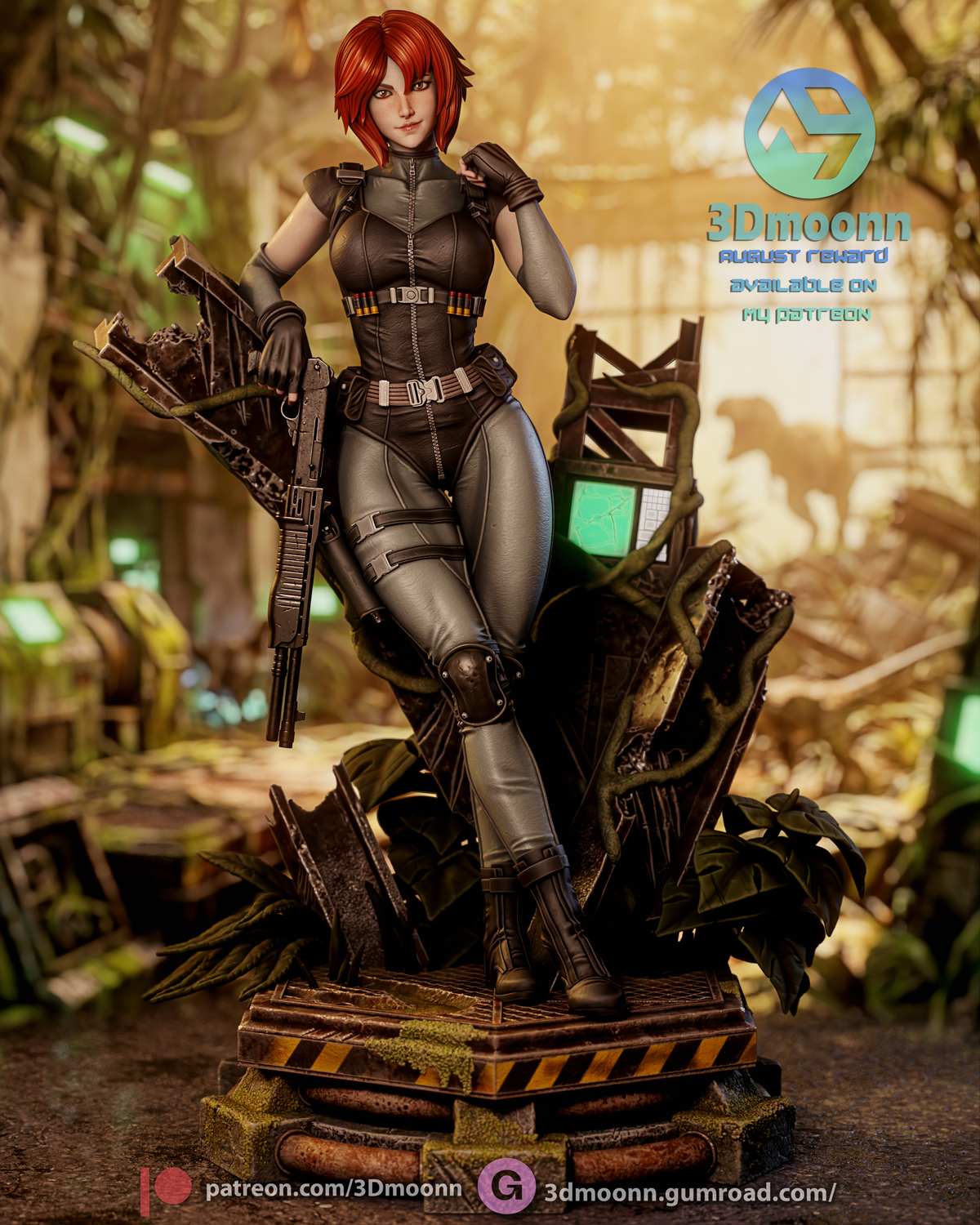 Dinosaur Hunter resin garage kit - product image by 3DMoonn
