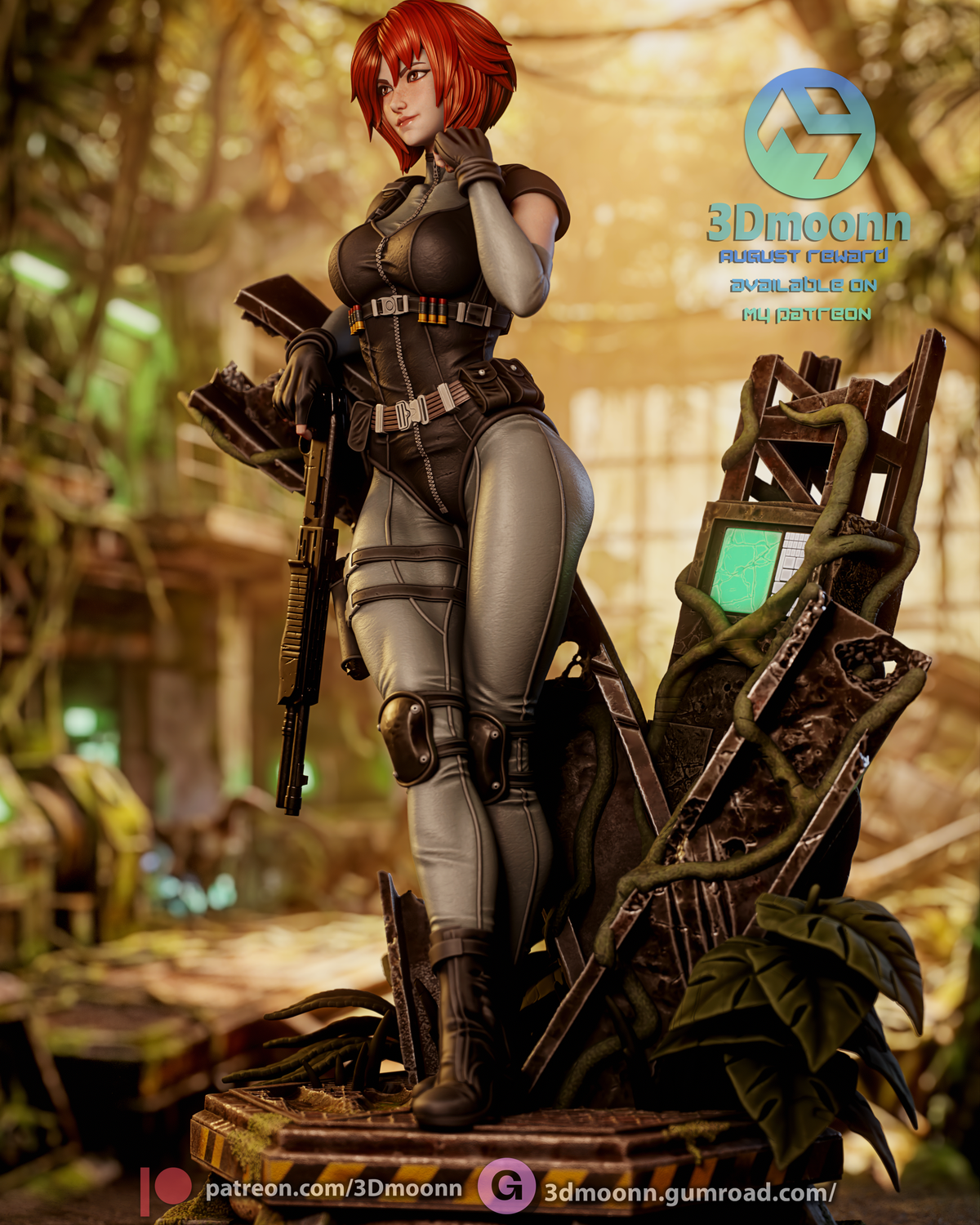 Dinosaur Hunter resin garage kit - product image by 3DMoonn