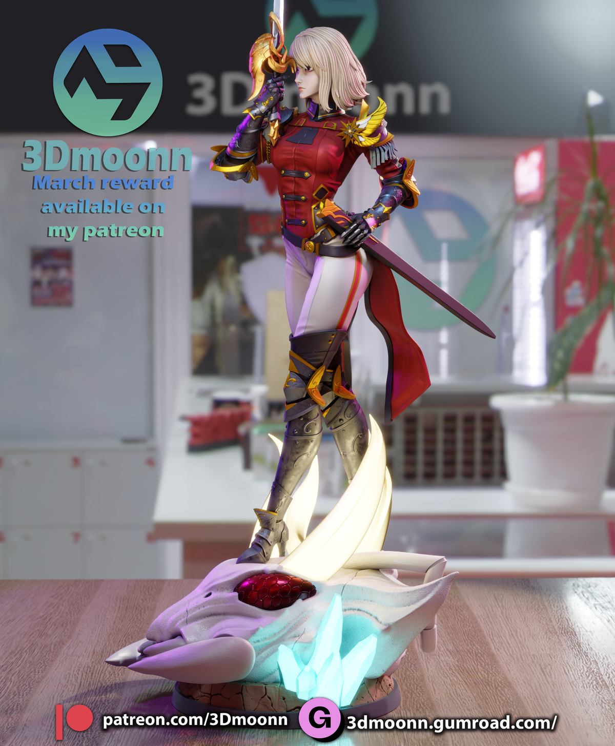 Hunter Fencer resin garage kit - product image by 3DMoonn