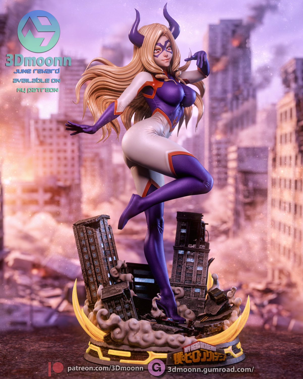 Kaiju Heroine resin garage kit - product image by 3DMoonn