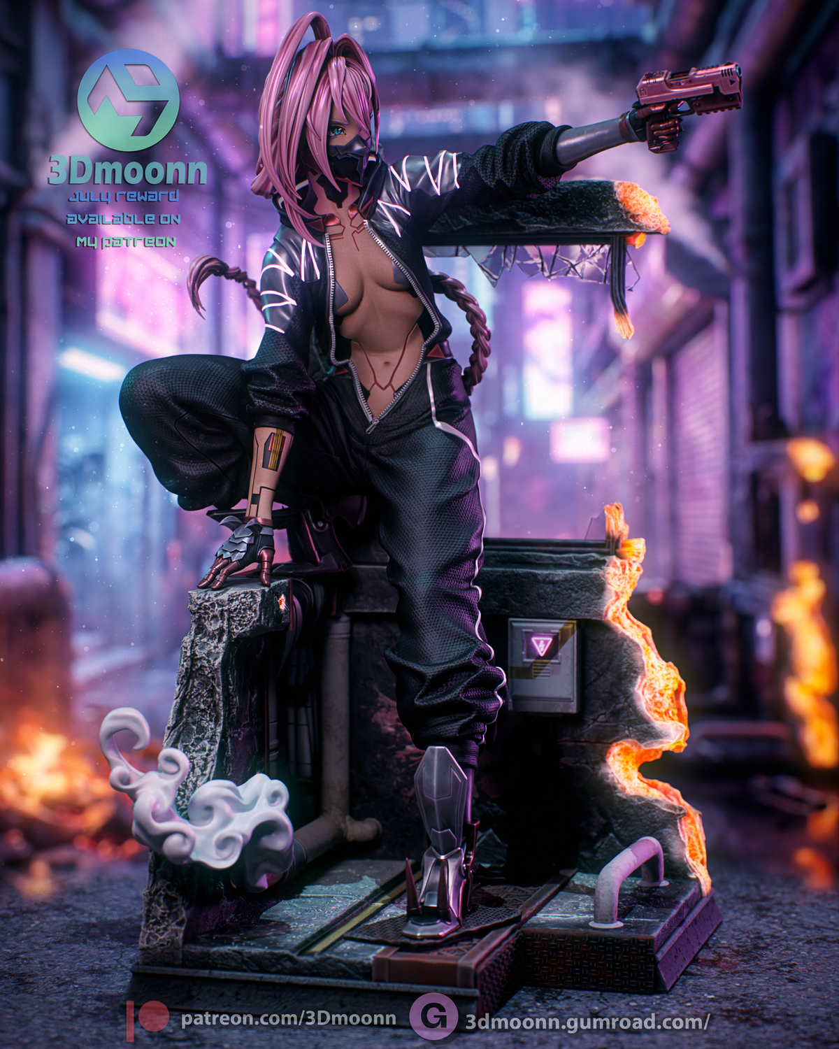 Cybernetic Rogue resin garage kit - product image by 3DMoonn