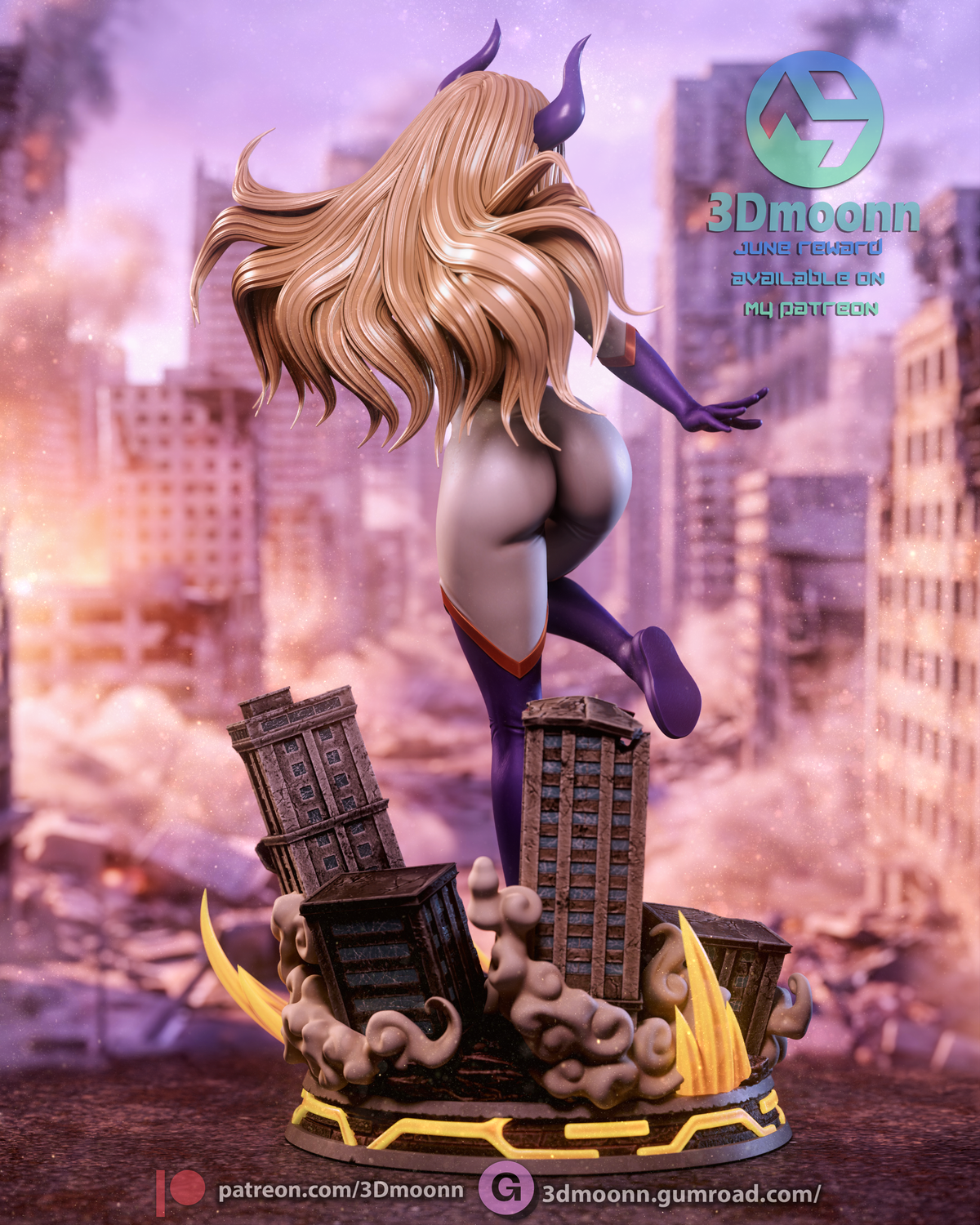 Kaiju Heroine resin garage kit - product image by 3DMoonn