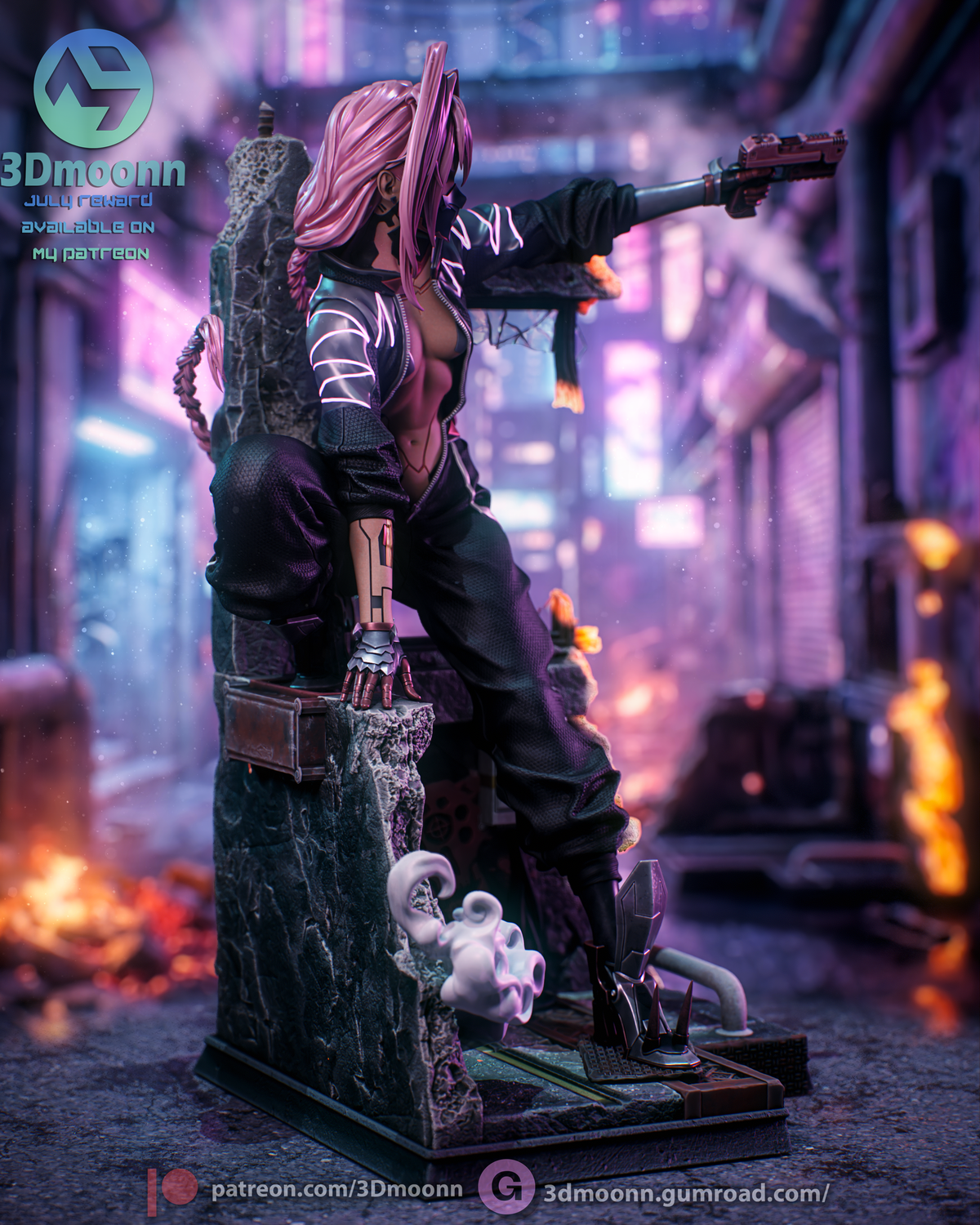 Cybernetic Rogue resin garage kit - product image by 3DMoonn