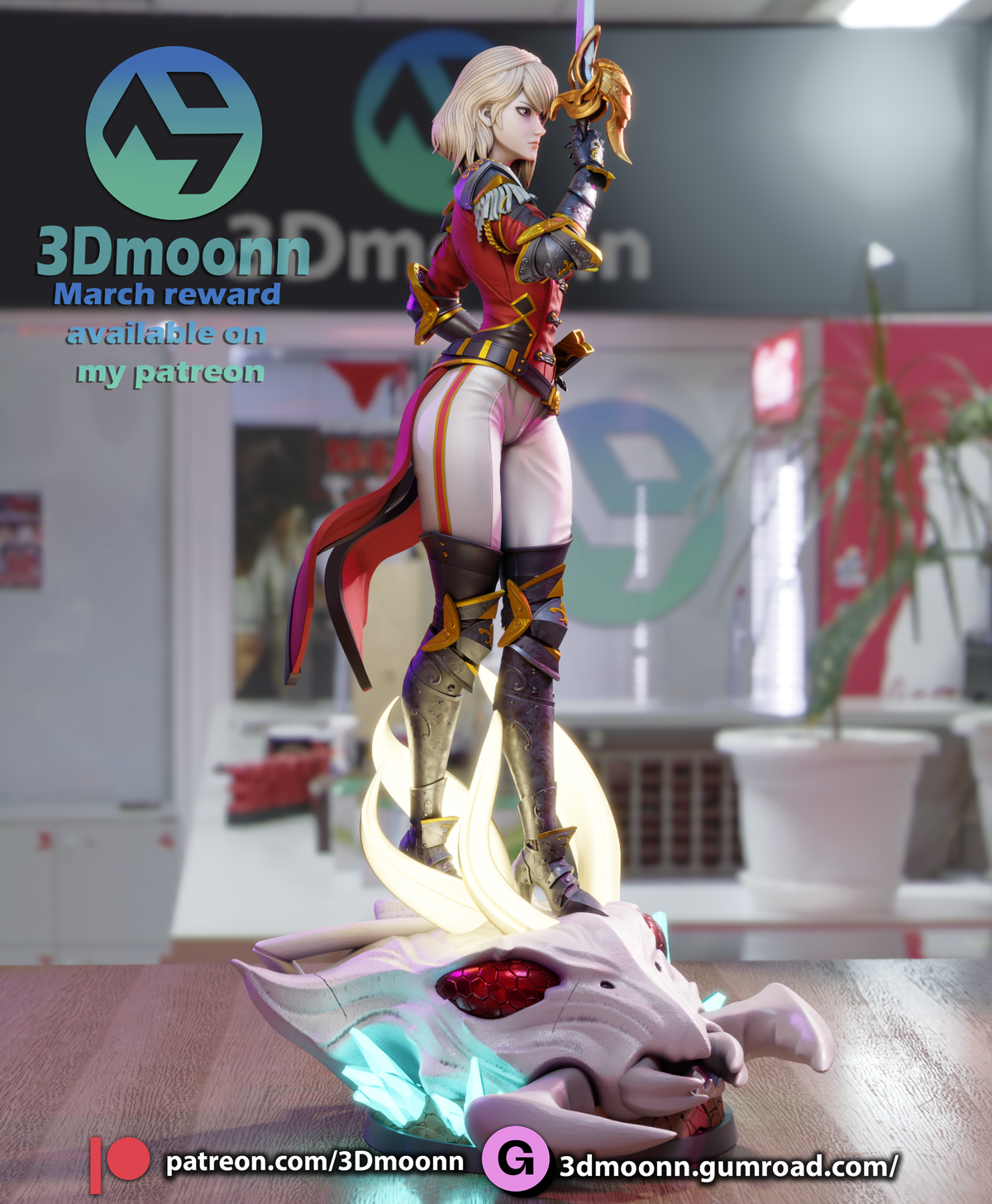 Hunter Fencer resin garage kit - product image by 3DMoonn