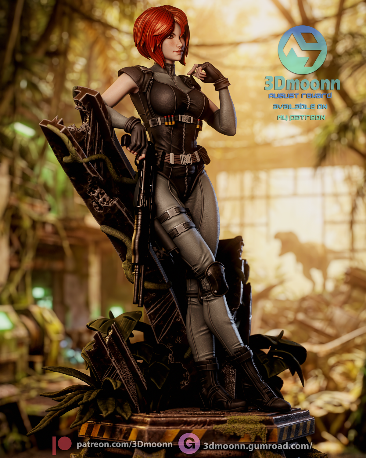 Dinosaur Hunter resin garage kit - product image by 3DMoonn