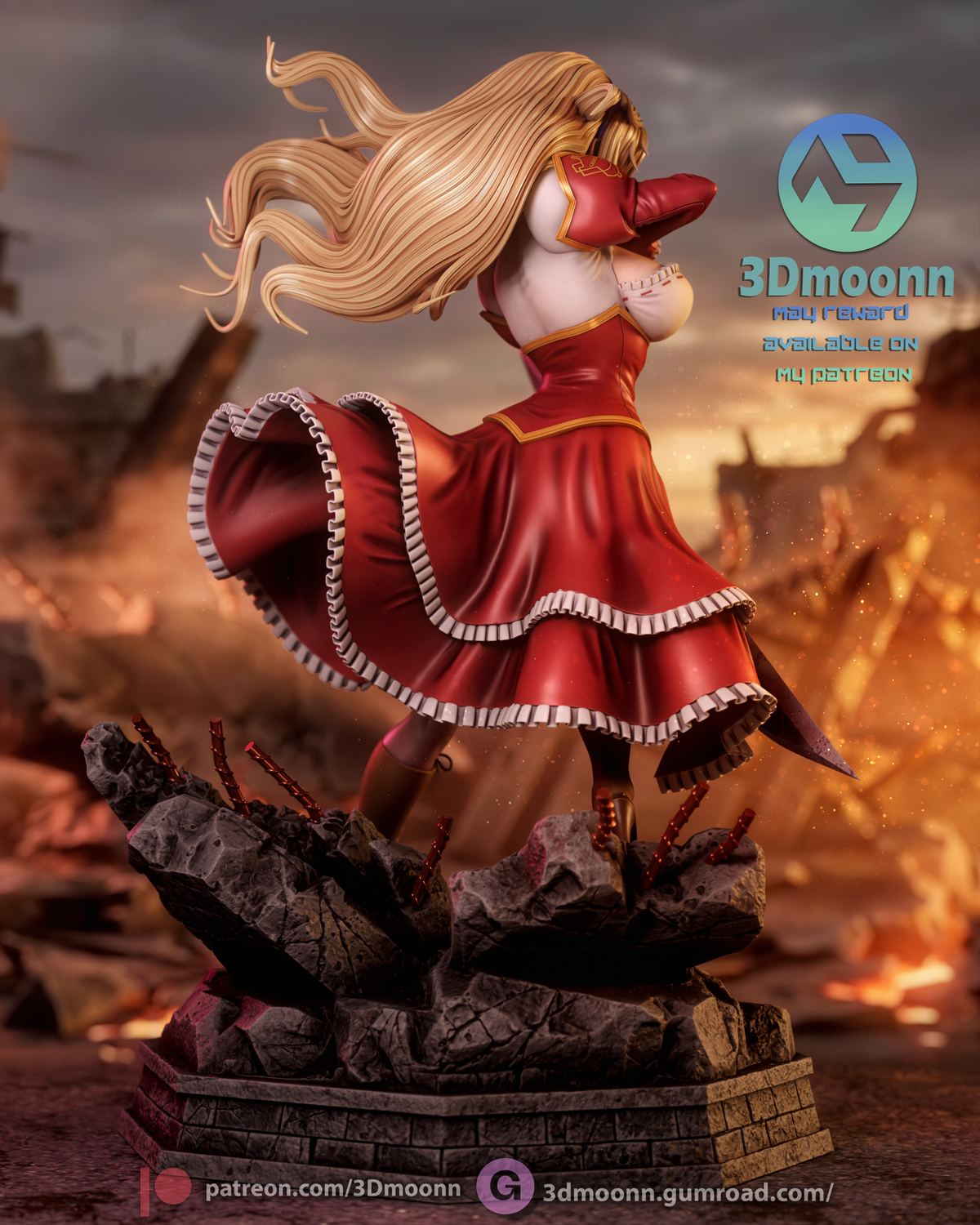 Head Student Swordswoman resin garage kit - product image by 3DMoonn