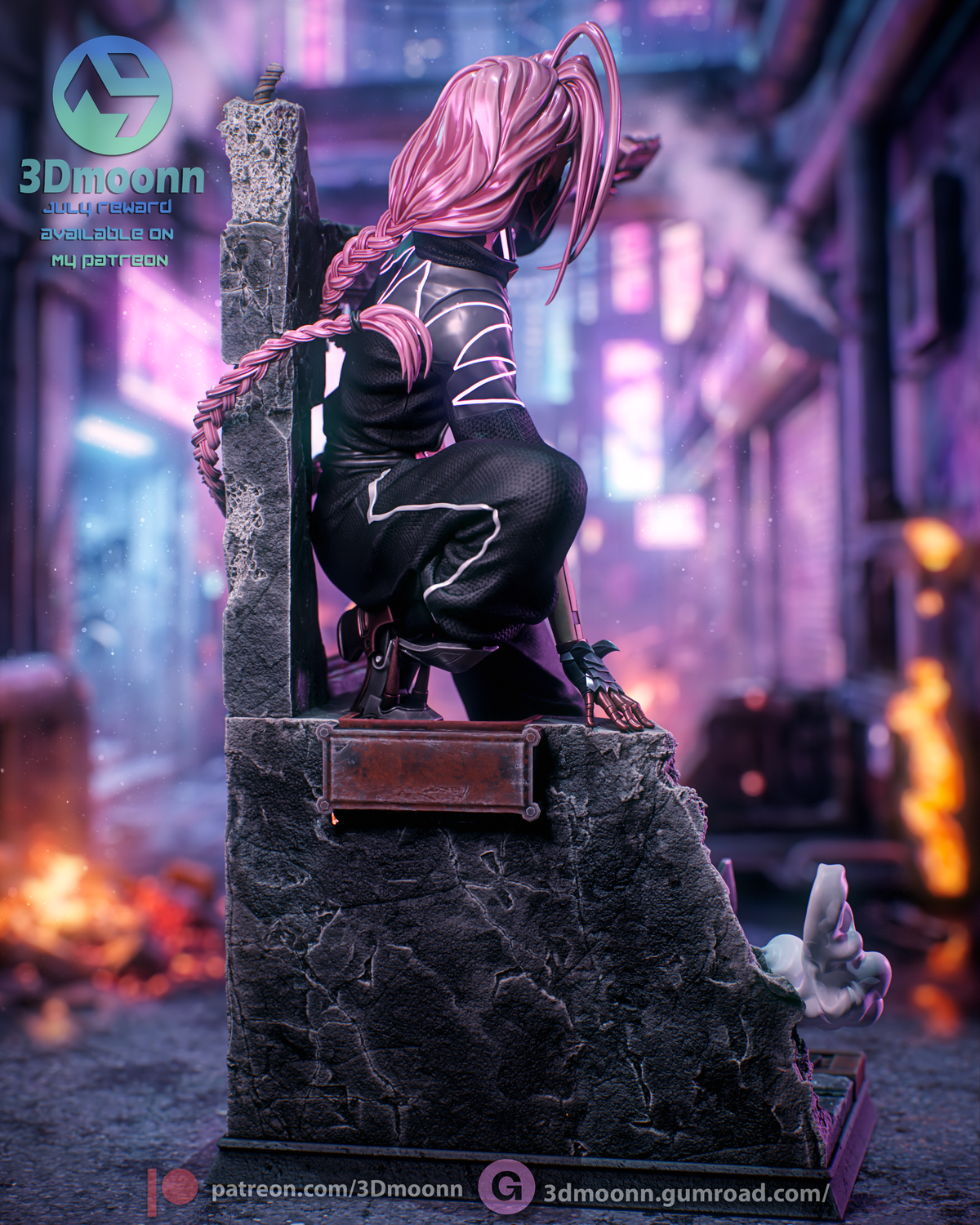 Cybernetic Rogue resin garage kit - product image by 3DMoonn