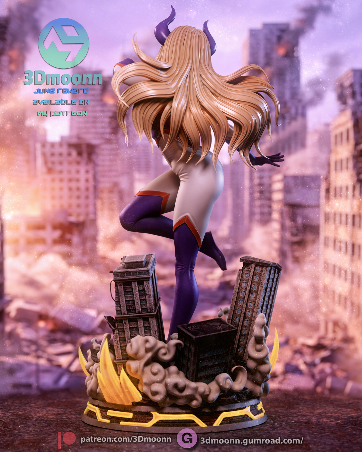 Kaiju Heroine resin garage kit - product image by 3DMoonn