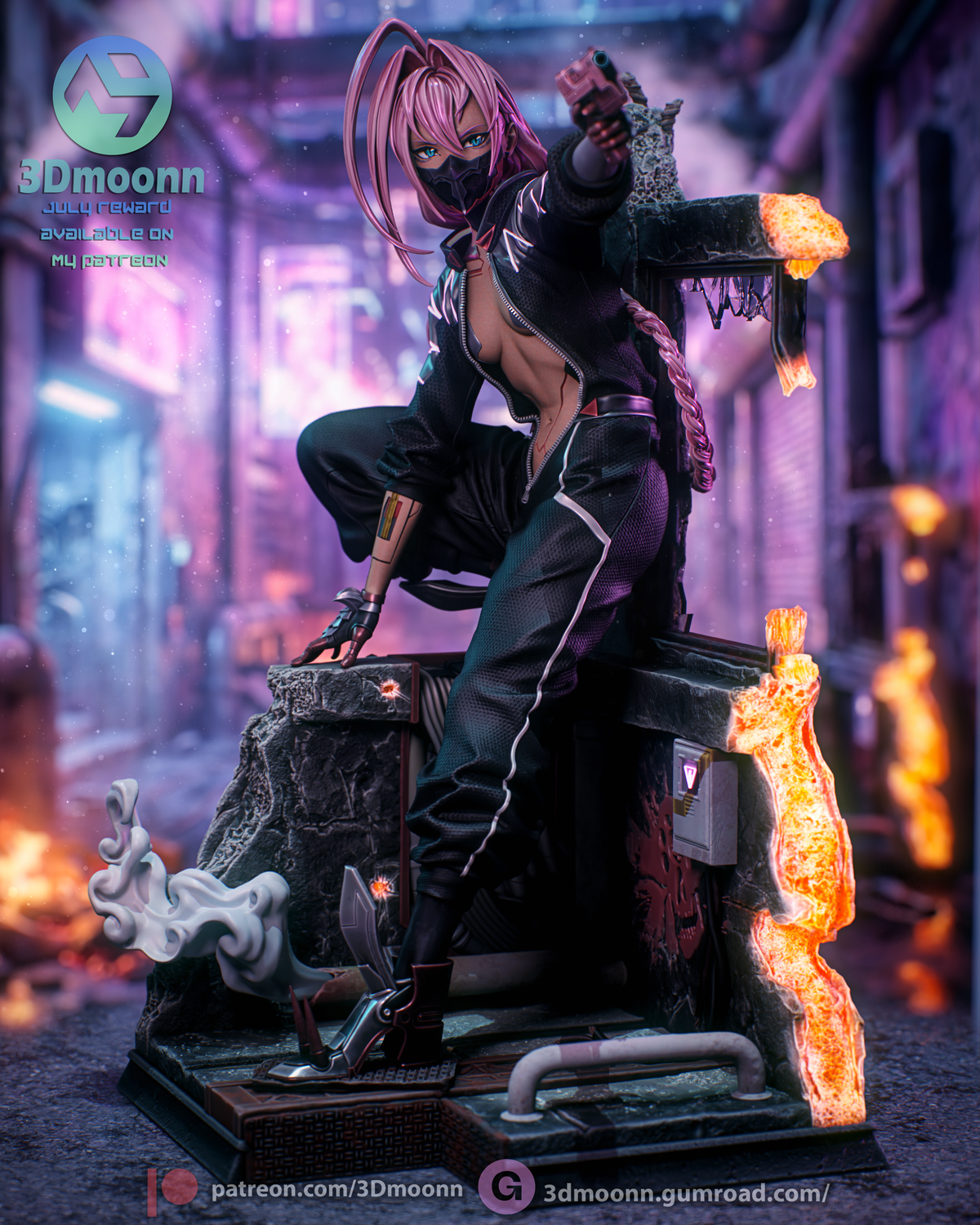 Cybernetic Rogue resin garage kit - product image by 3DMoonn
