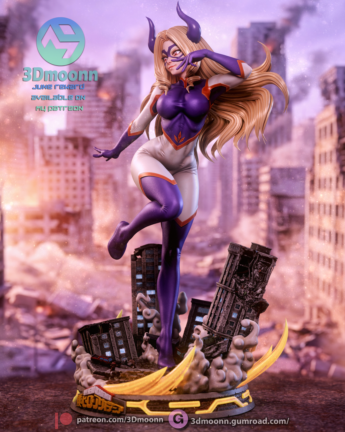 Kaiju Heroine resin garage kit - product image by 3DMoonn