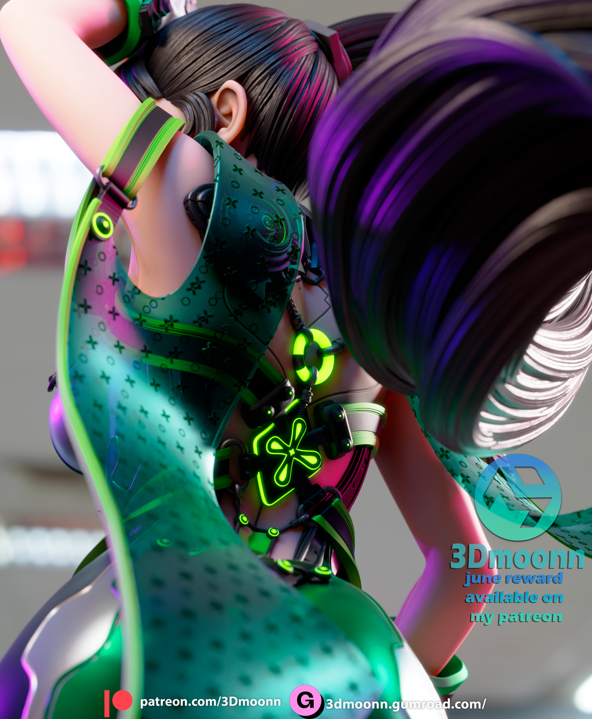 Galactic Swordswoman resin garage kit - product image by 3DMoonn