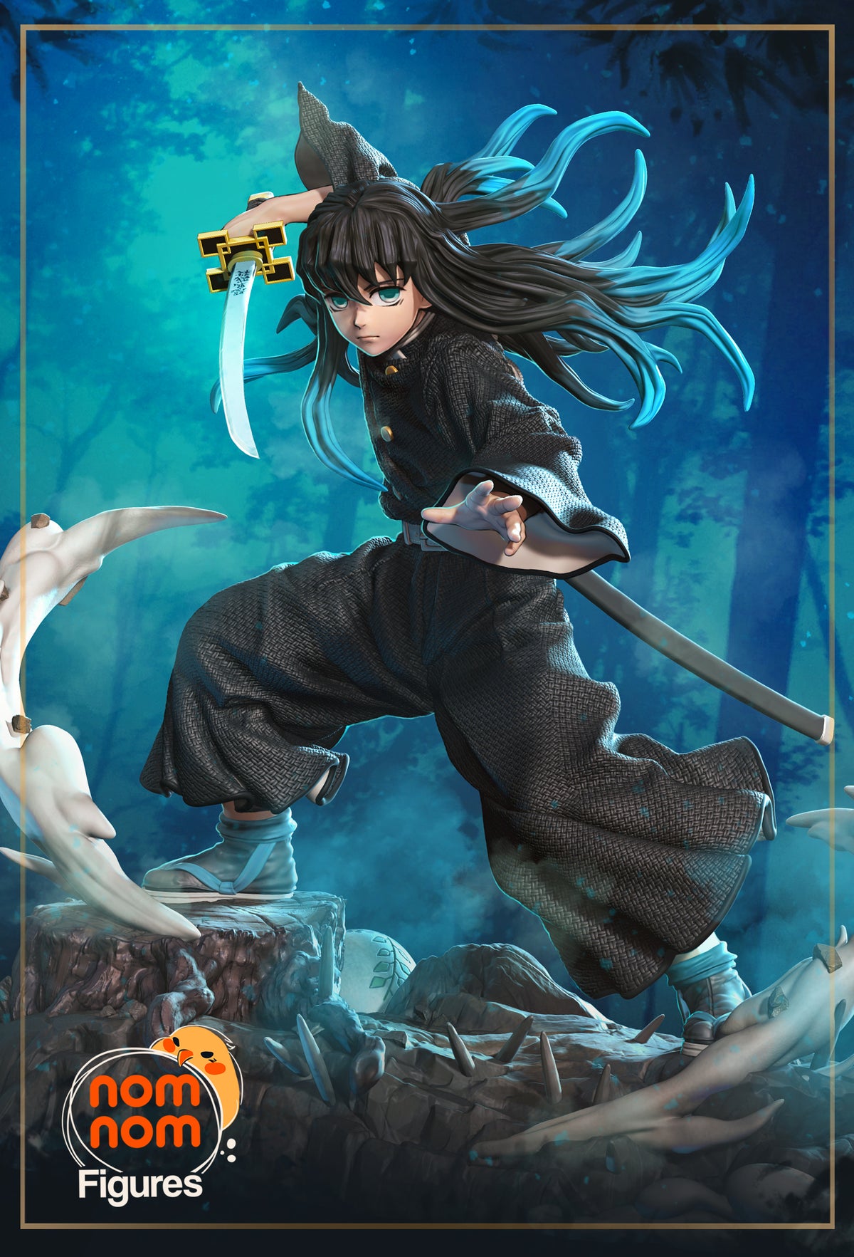 Mist Samurai resin garage kit - product image by NomNom Figures
