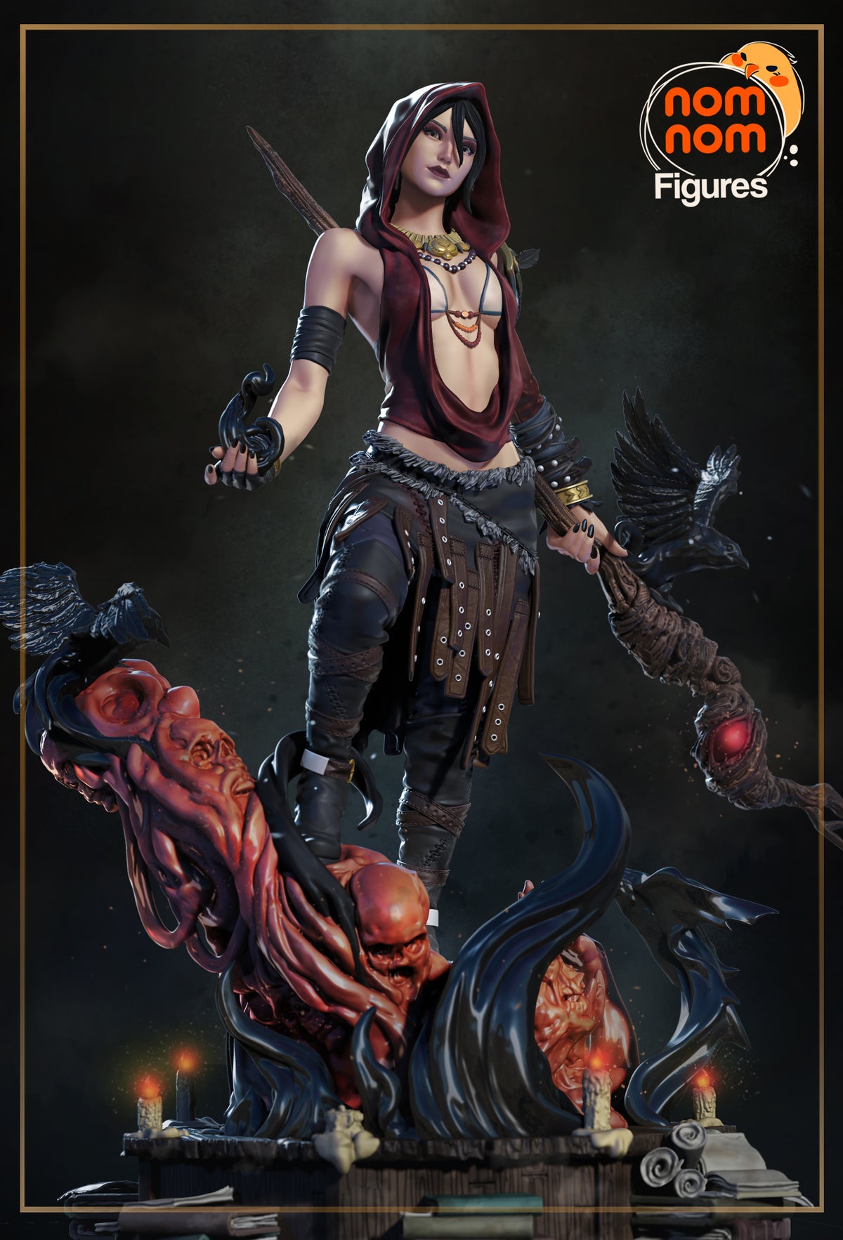 Swamp Witch resin garage kit - product image by NomNom Figures