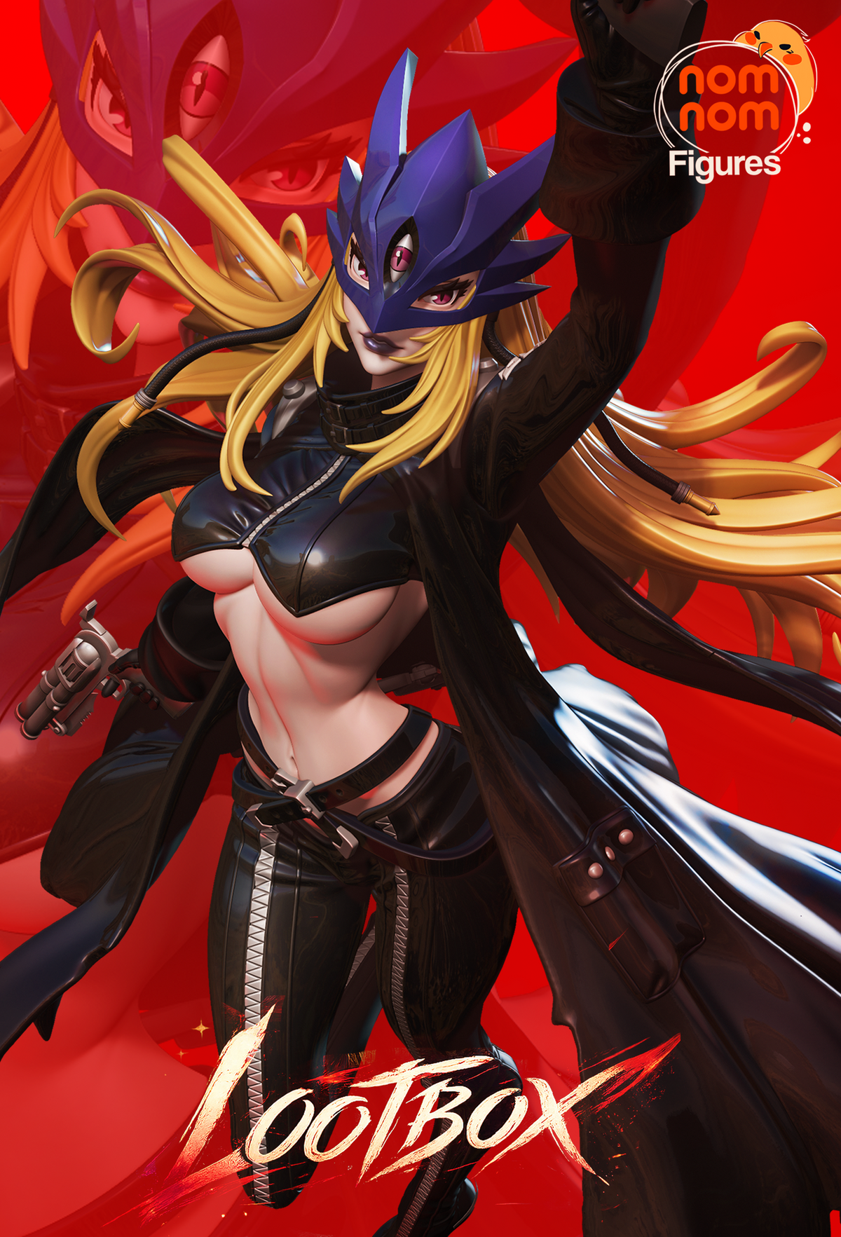 Twin Pistol Digital Monster resin garage kit - product image by NomNom Figures
