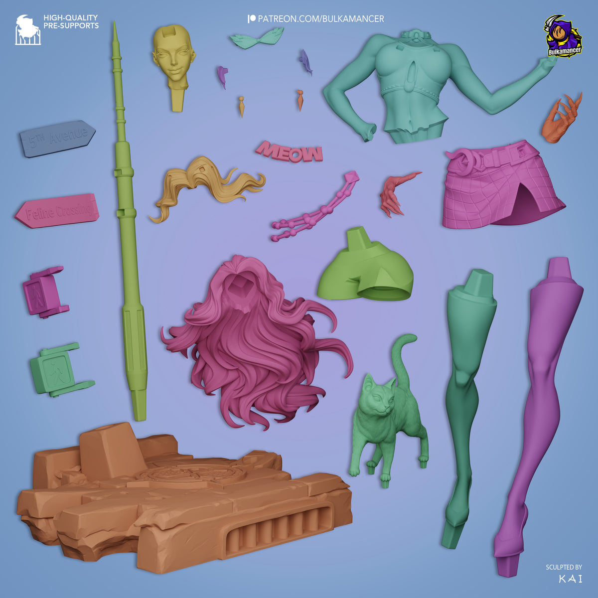 Glamorous Thief resin garage kit - product image by Bulkamancer Sculpts