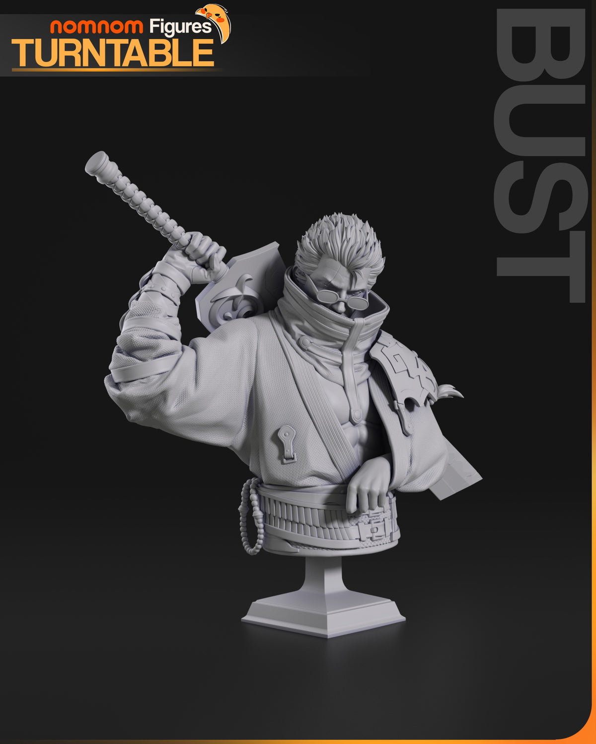 Grizzled Swordsman resin garage kit - product image by NomNom Figures