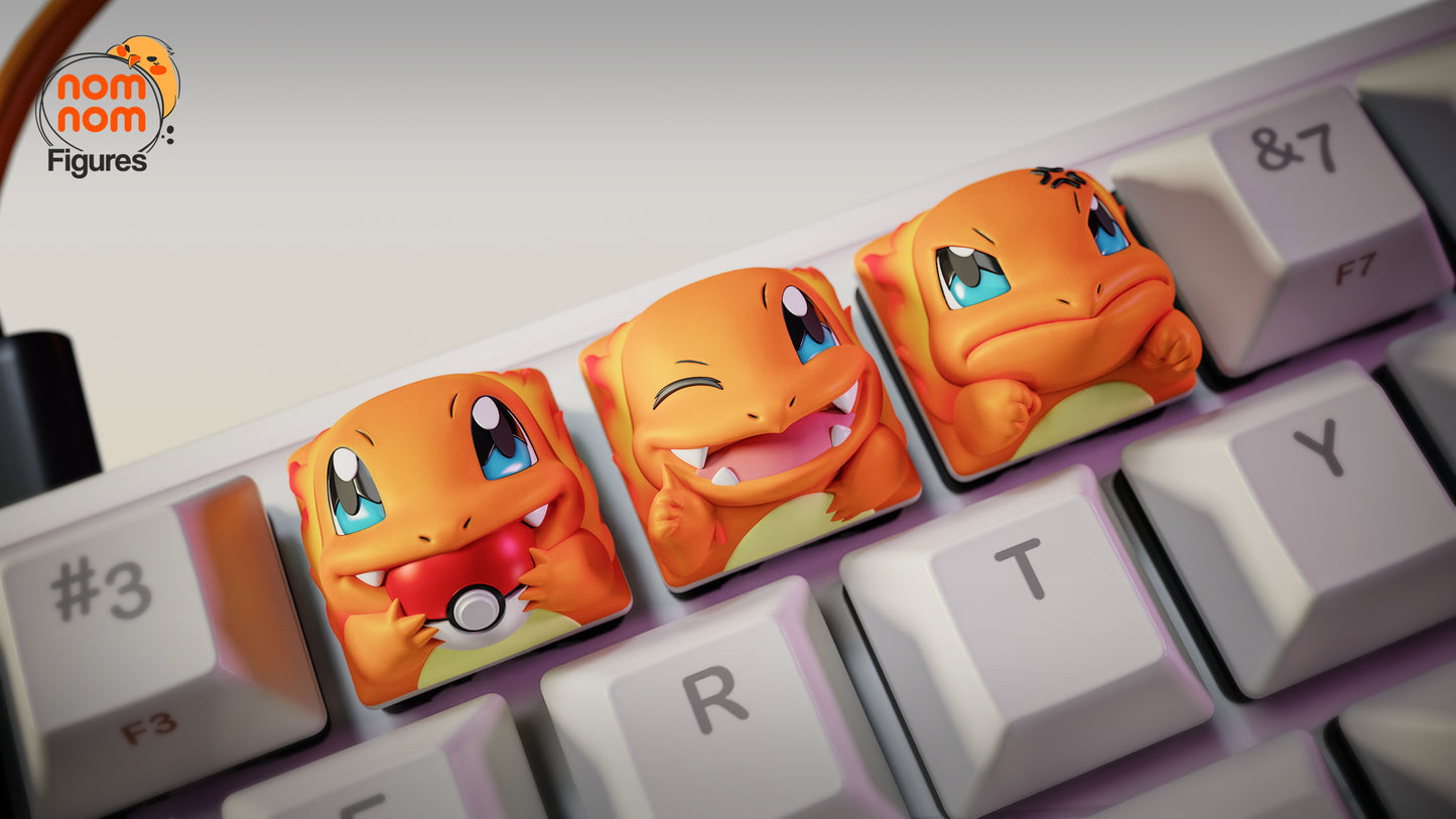Fire Dino Key Caps