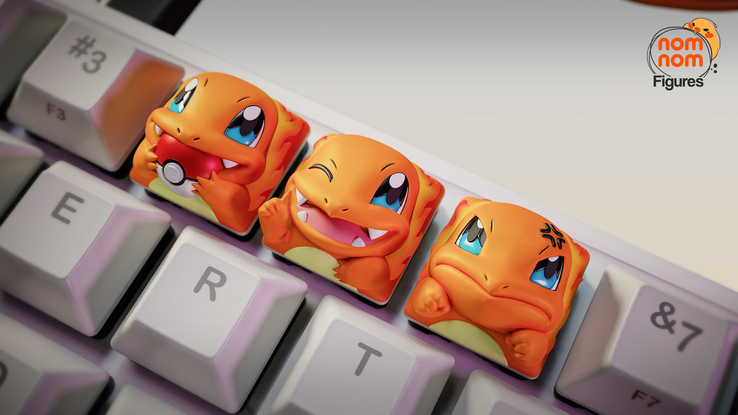 Fire Dino Key Caps