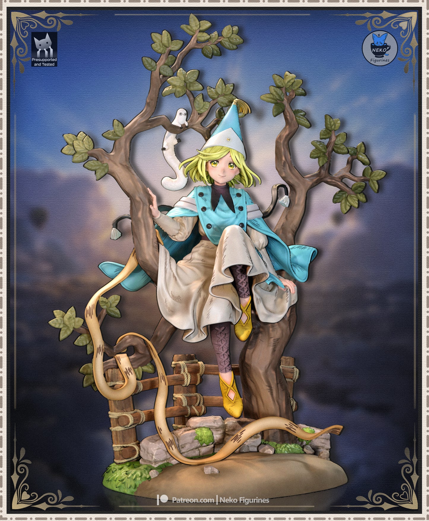 Pointed-Hat Caster