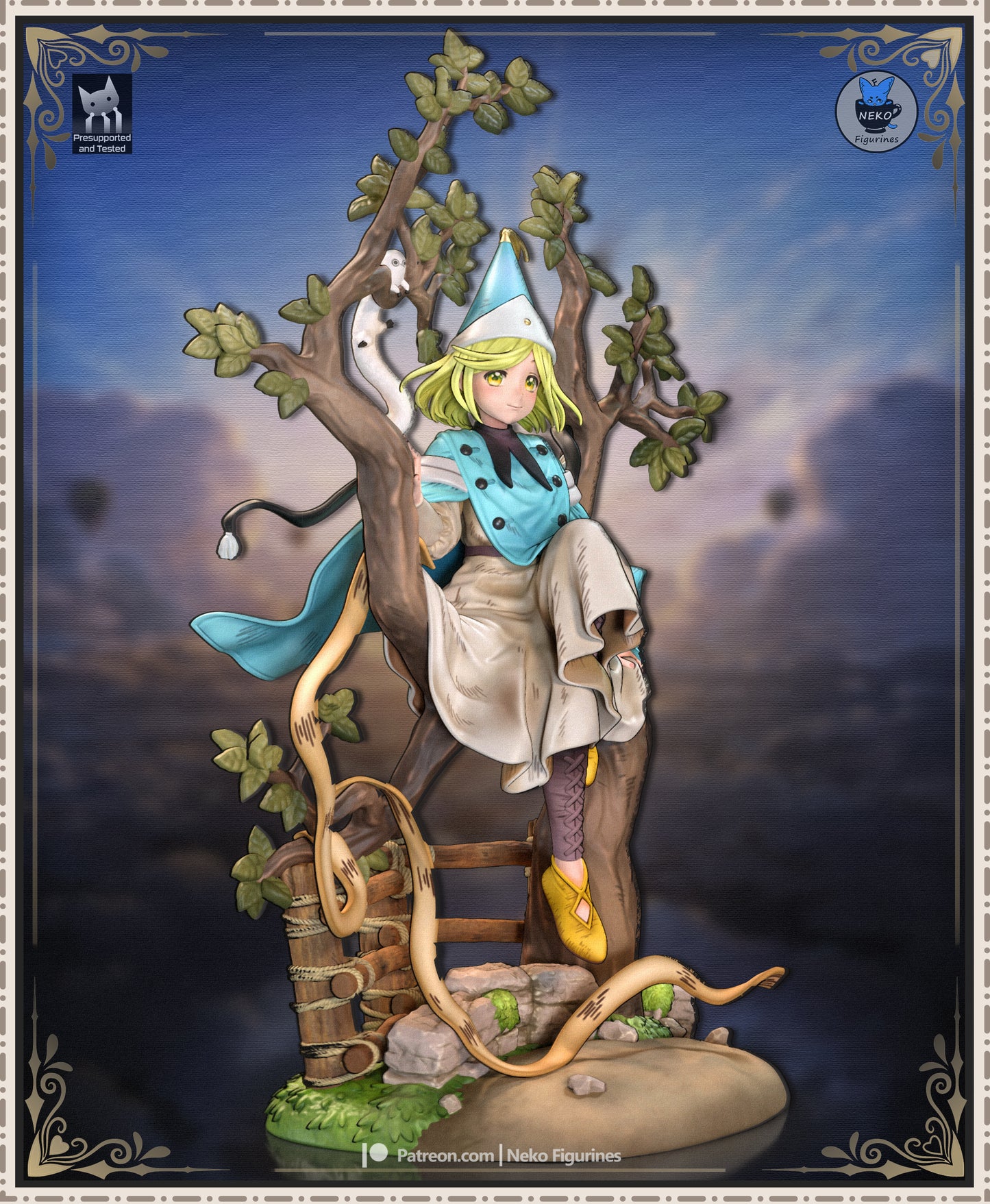 Pointed-Hat Caster