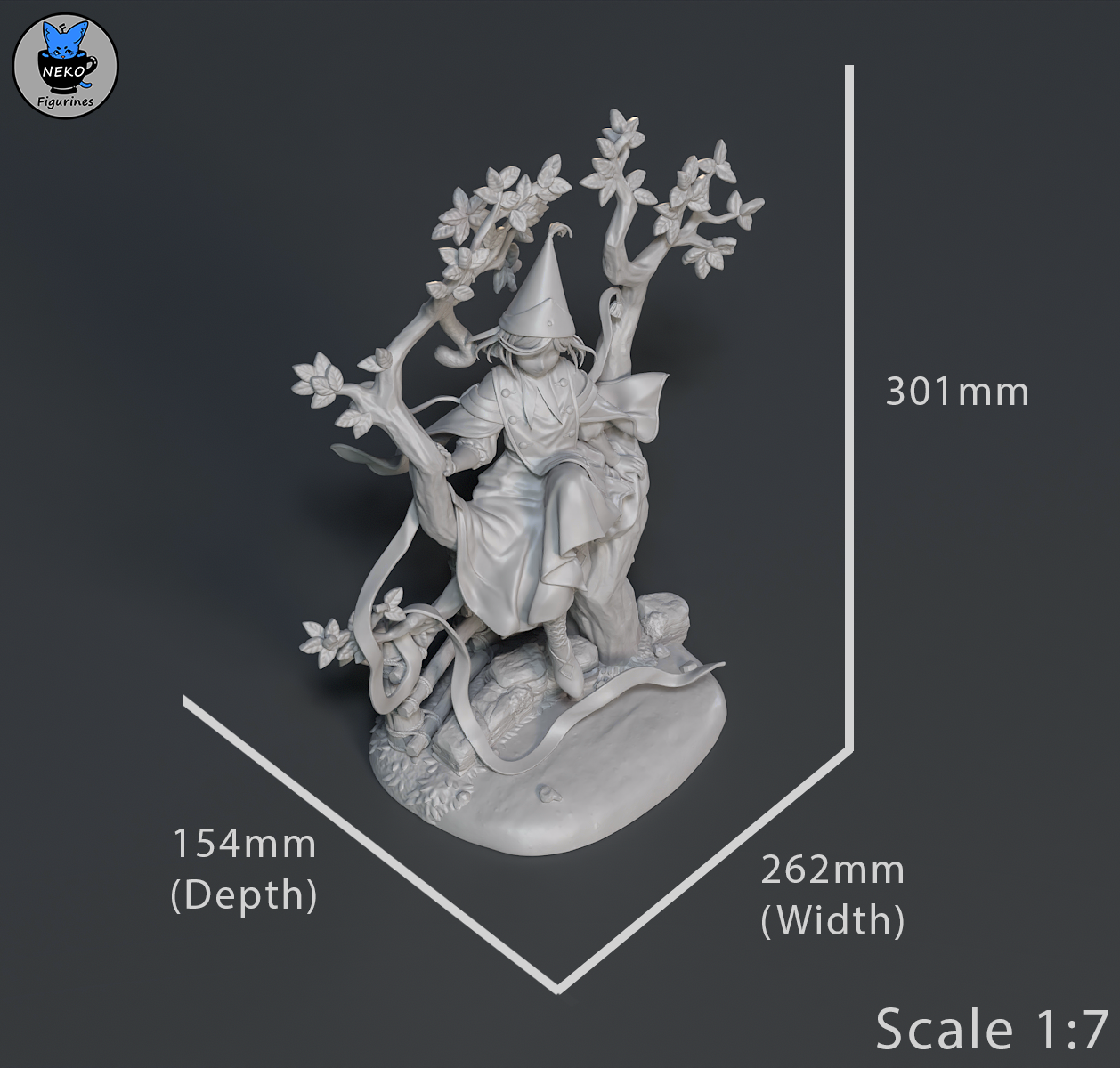 Pointed-Hat Caster