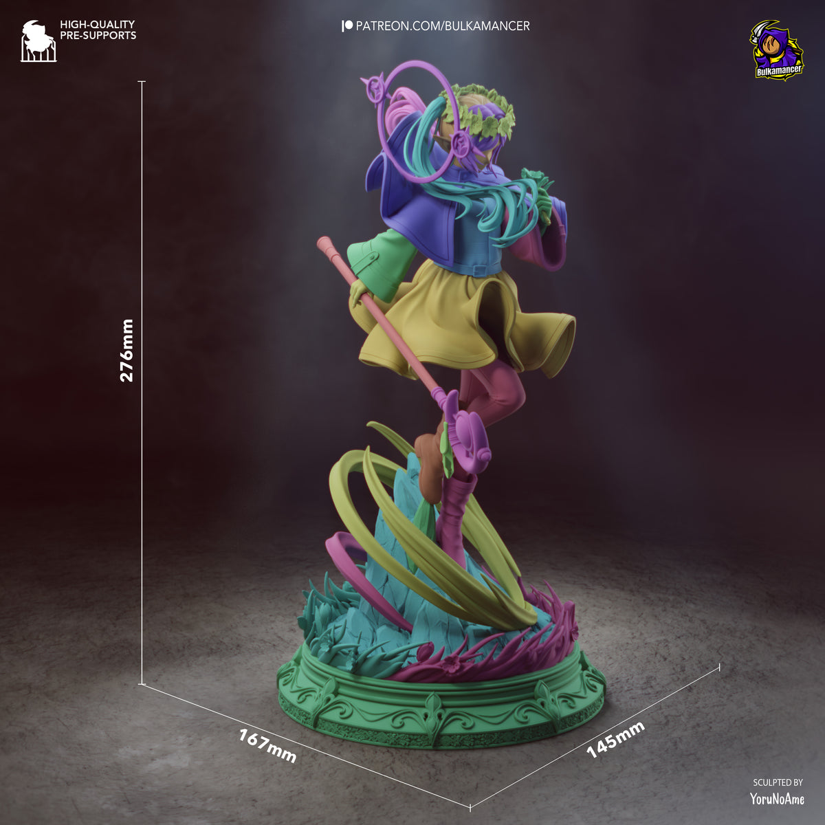Ageless Elven Sorceress resin garage kit - product image by Bulkamancer Sculpts
