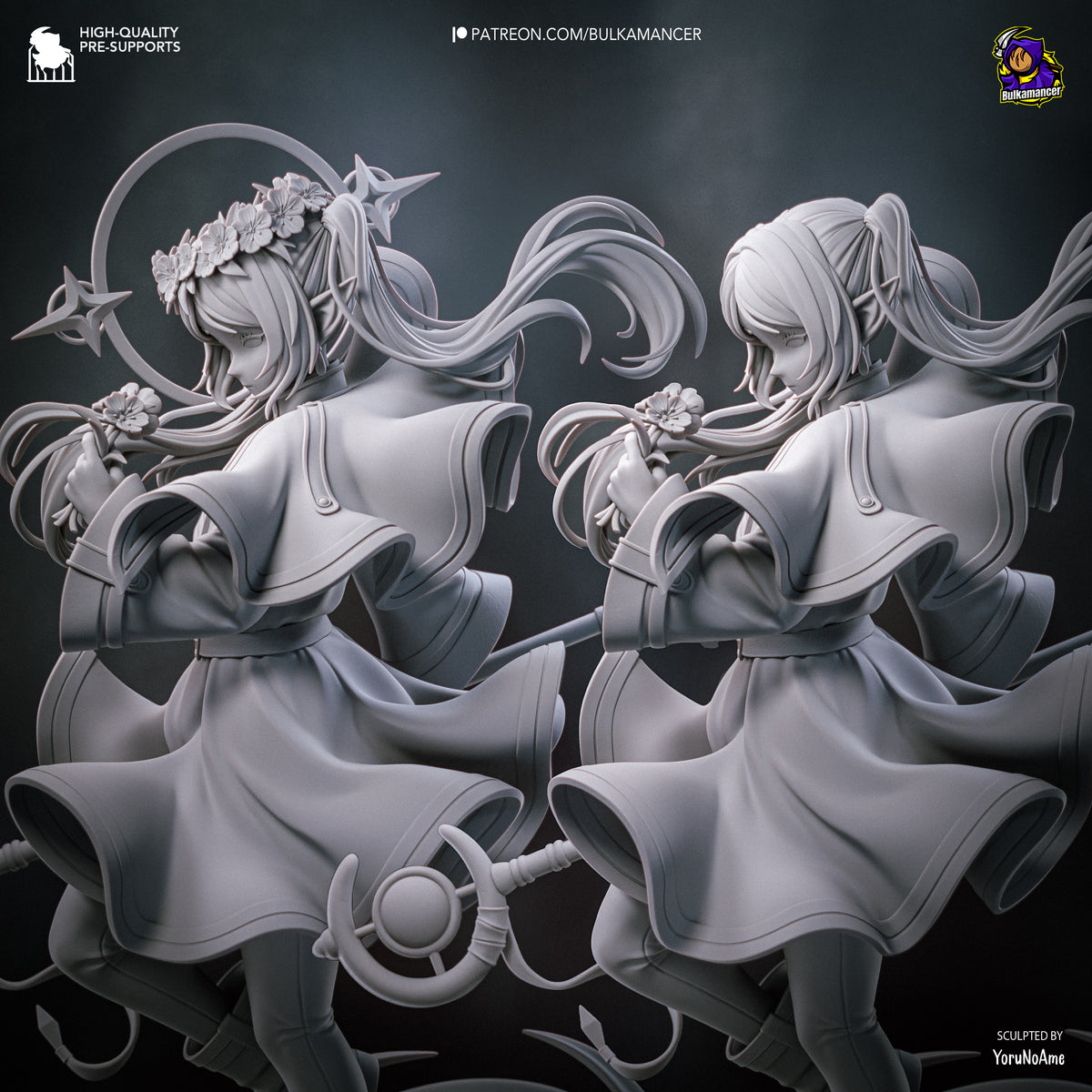 Ageless Elven Sorceress resin garage kit - product image by Bulkamancer Sculpts