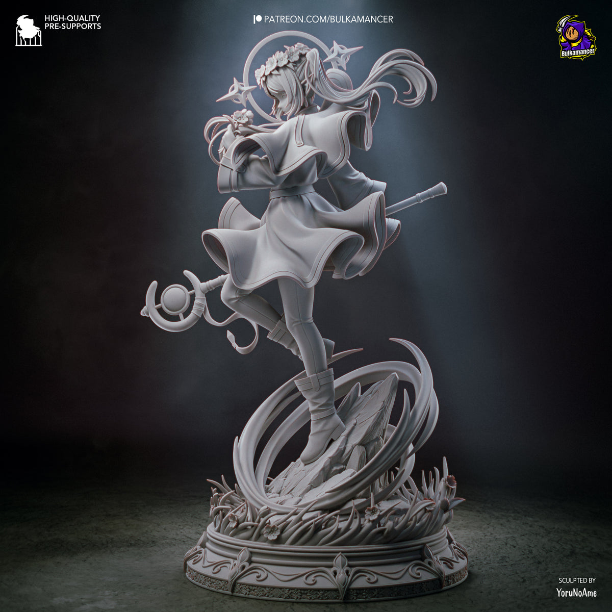 Ageless Elven Sorceress resin garage kit - product image by Bulkamancer Sculpts