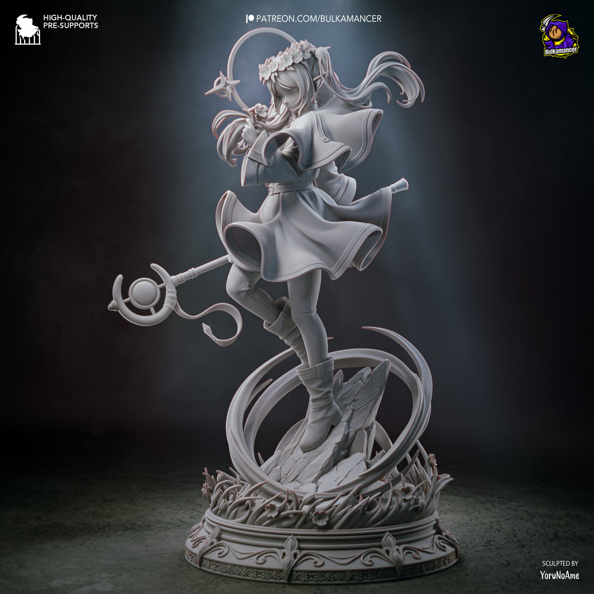 Ageless Elven Sorceress resin garage kit - product image by Bulkamancer Sculpts