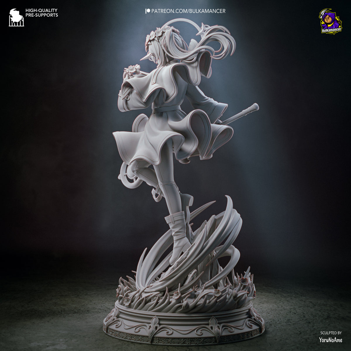 Ageless Elven Sorceress resin garage kit - product image by Bulkamancer Sculpts