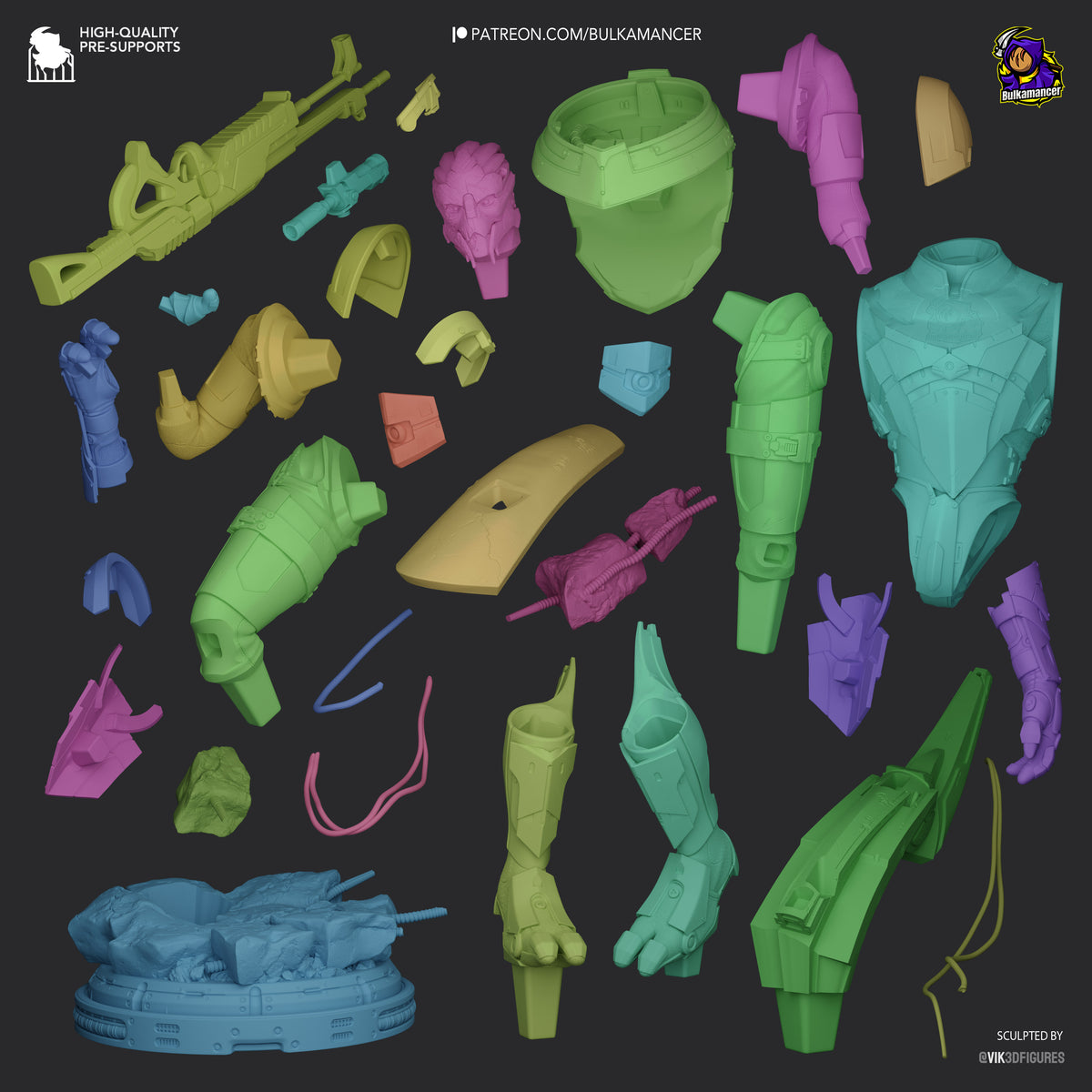 Galactic First Mate resin garage kit - product image by Bulkamancer Sculpts