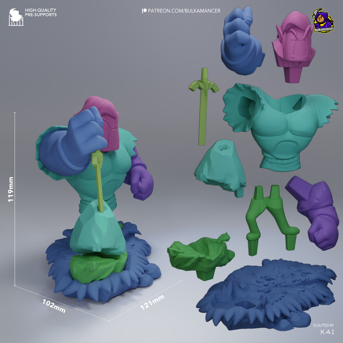 Bulky Adventurer resin garage kit - product image by Bulkamancer Sculpts