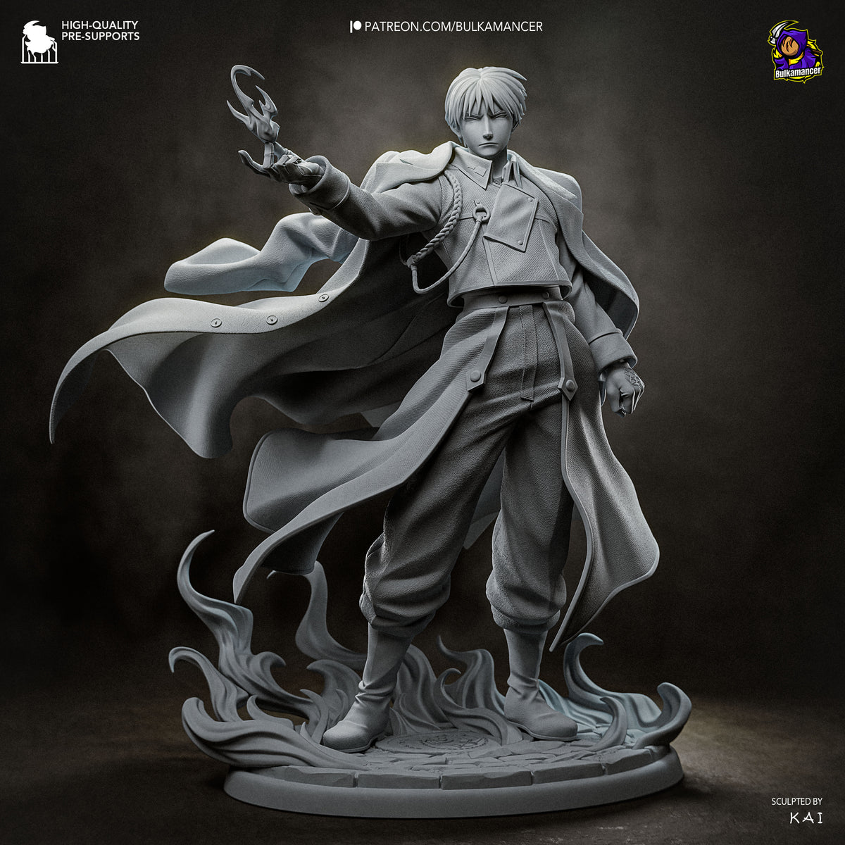 Flame General resin garage kit - product image by Bulkamancer Sculpts