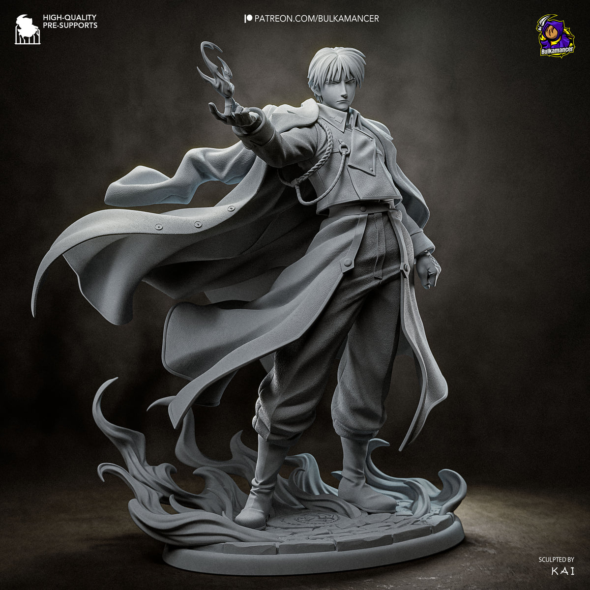 Flame General resin garage kit - product image by Bulkamancer Sculpts