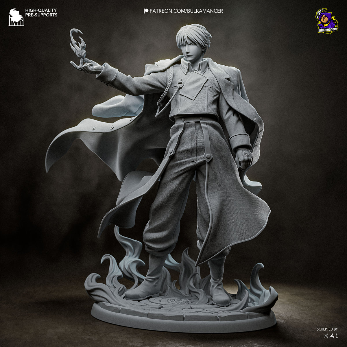 Flame General resin garage kit - product image by Bulkamancer Sculpts
