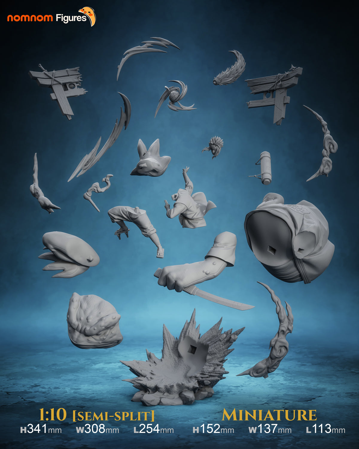 Amphibian Ninja Sage resin garage kit - product image by NomNom Figures