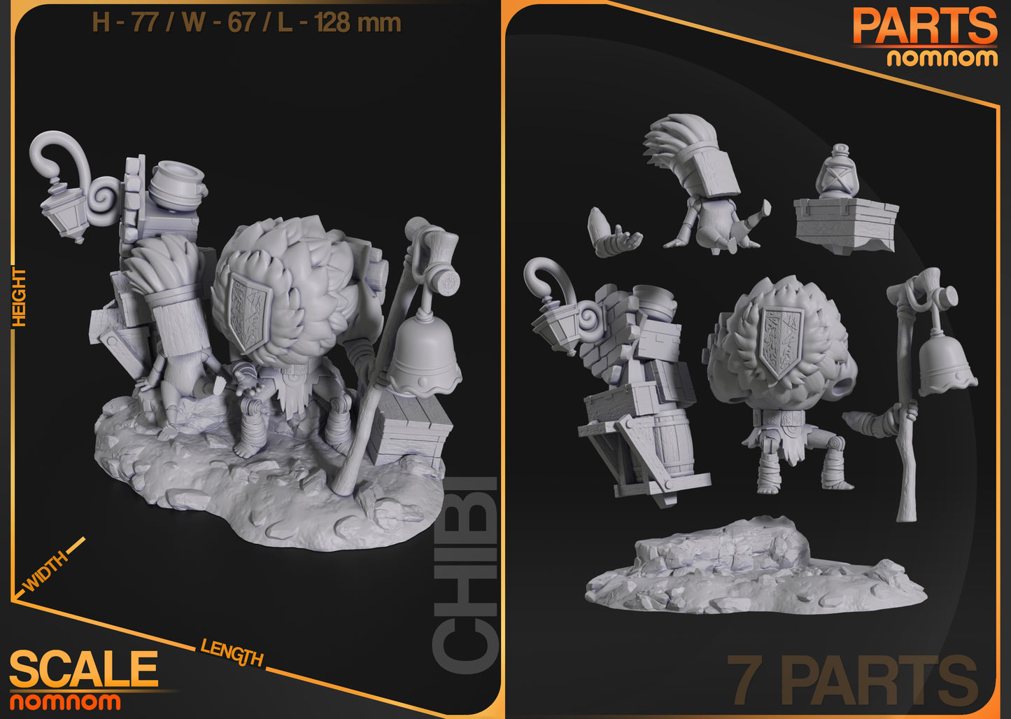 Chibi Tribal Warrior Diorama