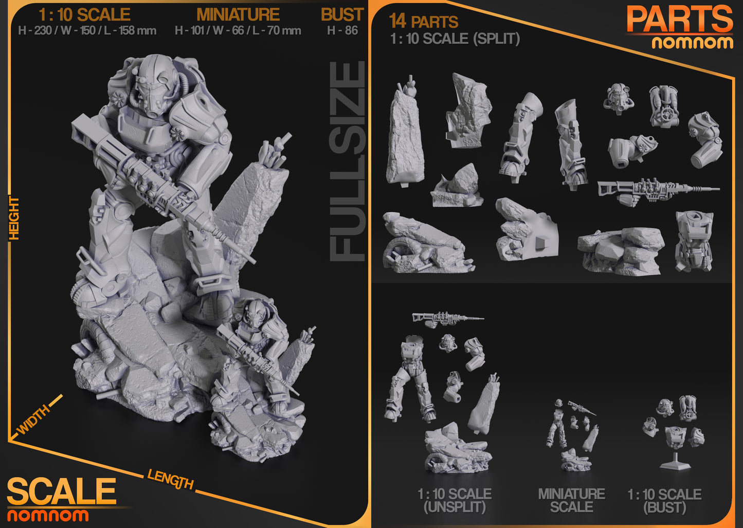 Wasteland Mech Warrior | Unpainted High Fidelity Resin Figure Garage Kit