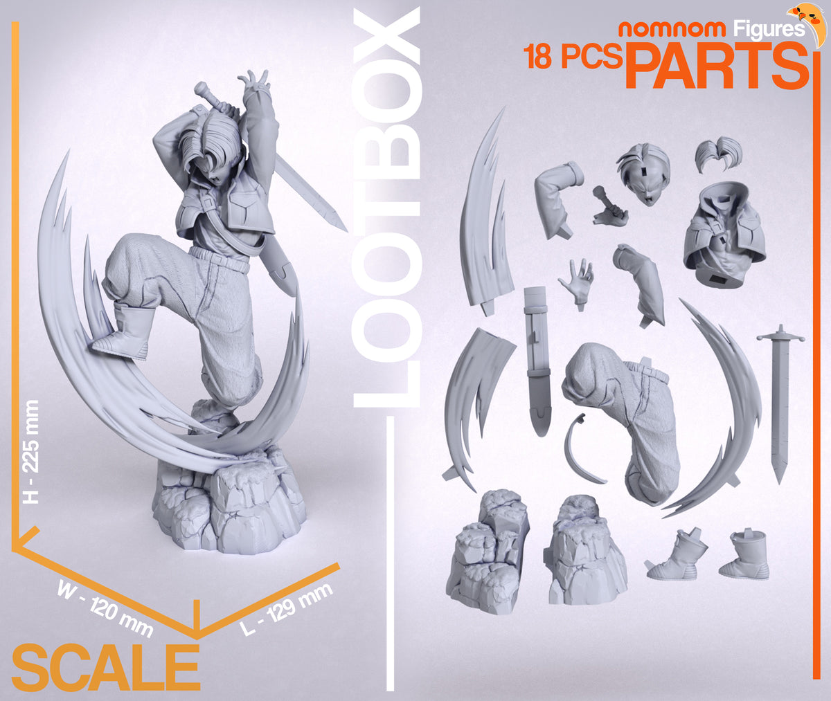 Future Swordsman resin garage kit - product image by NomNom Figures