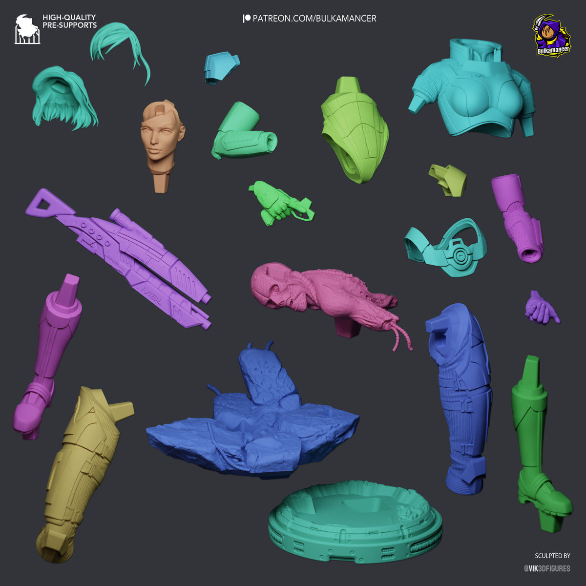 Galactic Commander resin garage kit - product image by Bulkamancer Sculpts