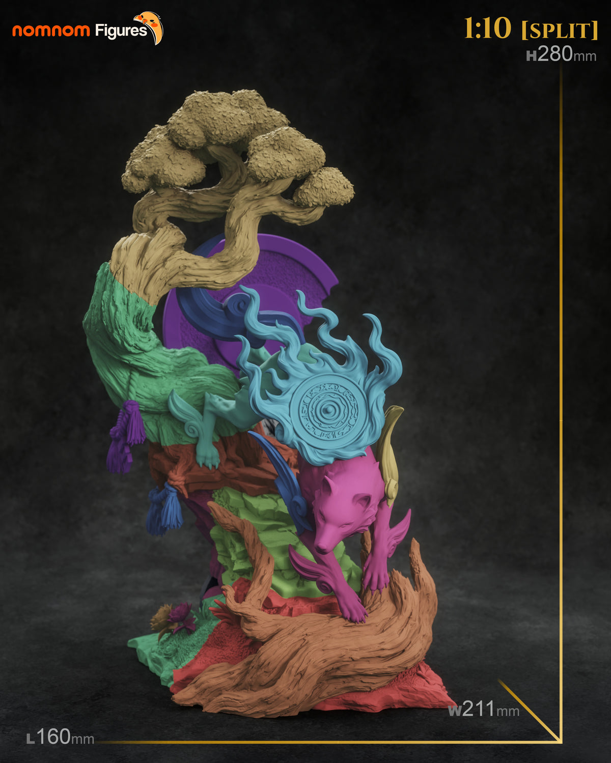 White Wolf Sun God resin garage kit - product image by NomNom Figures