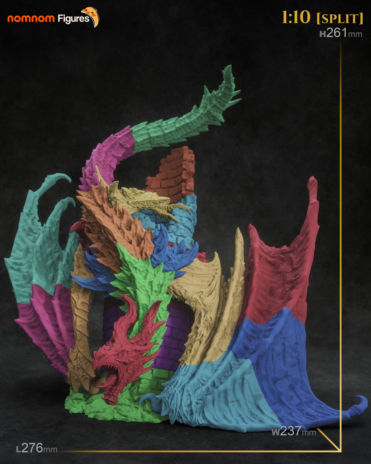 Ancient Dragon resin garage kit - product image by NomNom Figures