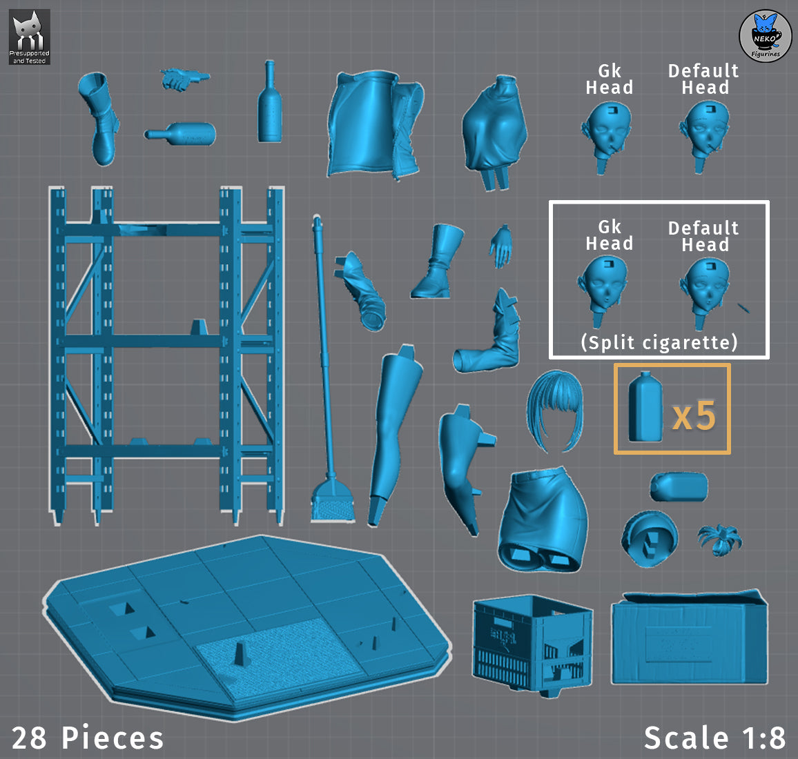 Supermarket Smoker resin garage kit - product image by Neko Figurines