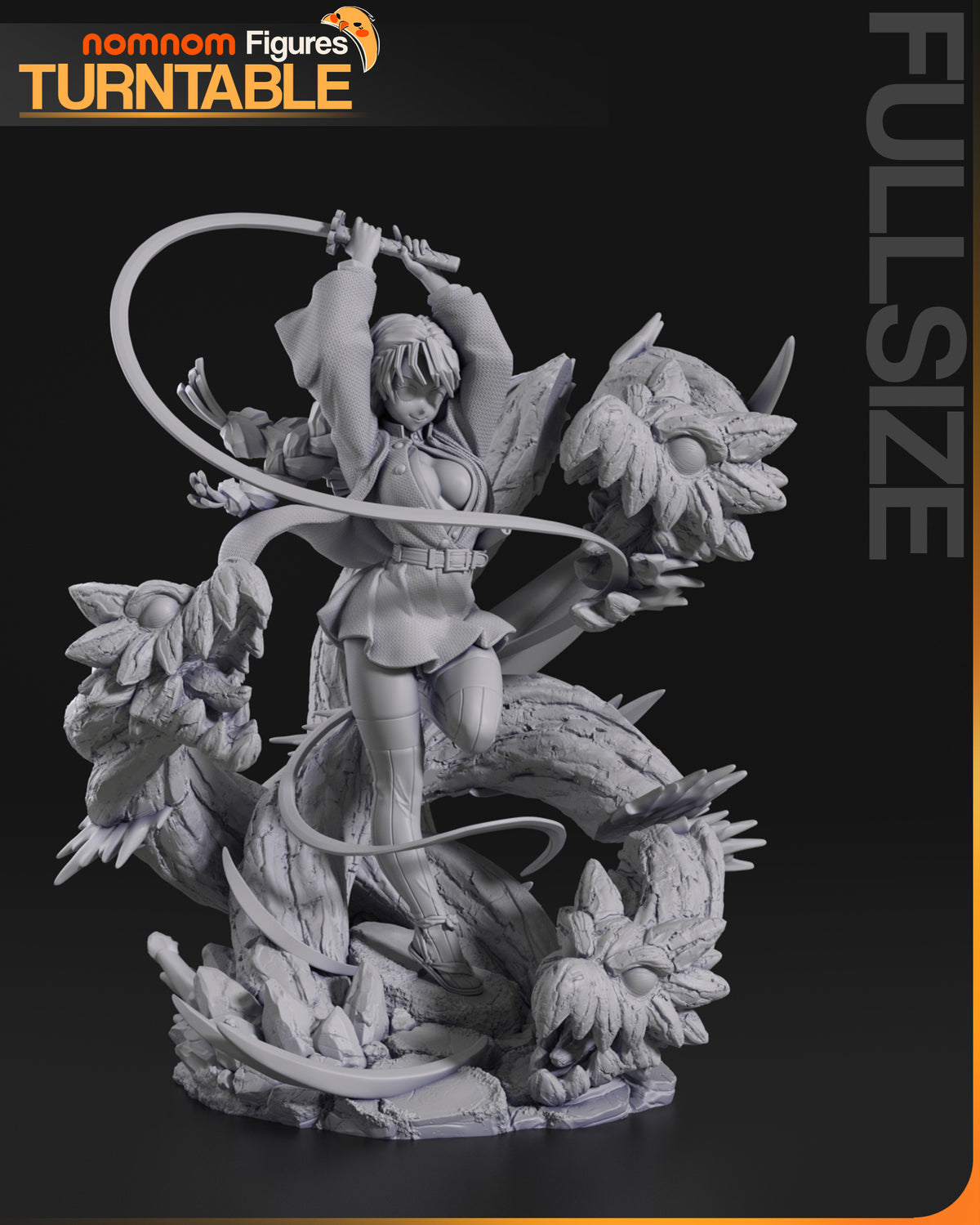 Floral Samurai resin garage kit - product image by NomNom Figures