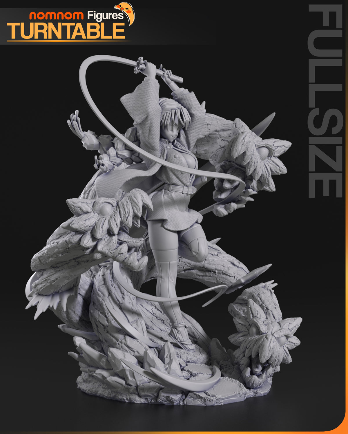 Floral Samurai resin garage kit - product image by NomNom Figures