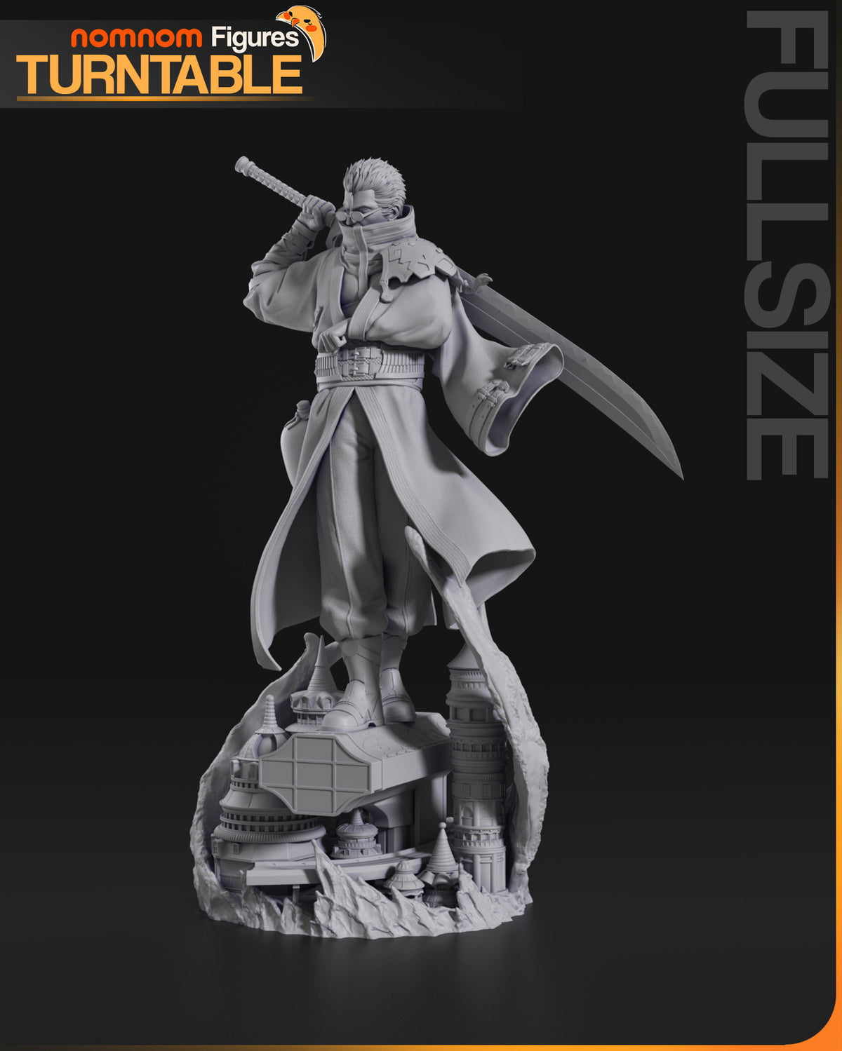 Grizzled Swordsman resin garage kit - product image by NomNom Figures